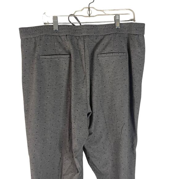 Amanda + Chelsea Women's Plus Size 18W Grey Polka Dot Pull On Career Dress Pants - Picture 6 of 11